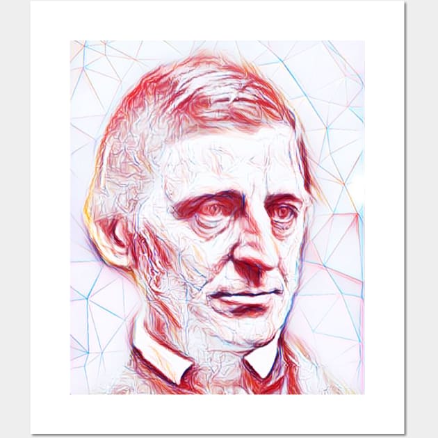 Ralph Waldo Emerson Portrait | Ralph Waldo Emerson line art Wall Art by JustLit